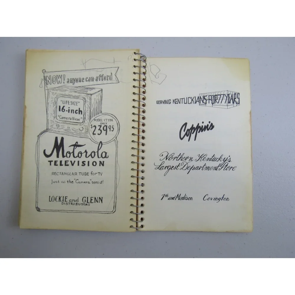 Kitchen Scoops Vintage Cookbook Trinity Episcopal Church Covington Kentucky